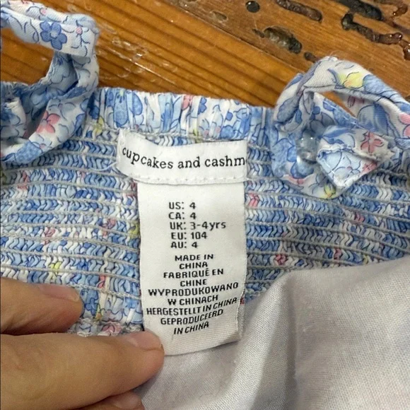 Cupcakes and Cashmere Floral Toddler Girl Summer Dress Size 4T - Picture 2 of 8